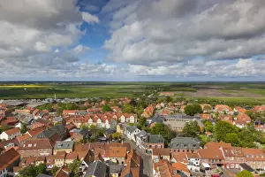 Images Dated 21st May 2015: Denmark, Jutland, Ribe, elevated town view from Ribe Domkirke Cathedral tower