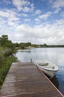 Denmark Gallery: Denmark, Jutland, Viborg, small boat on Viborg Lake