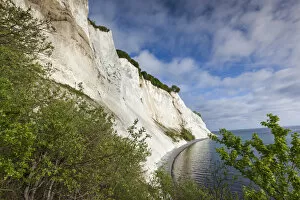 Denmark Collection: Denmark, Mon, Mons Klimt, 130 meter-high chalk cliffs from the shore
