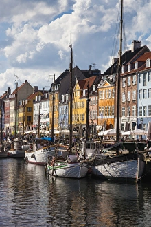 Nyhavn Prints: Denmark, Zealand, Copenhagen, Nyhavn harbor