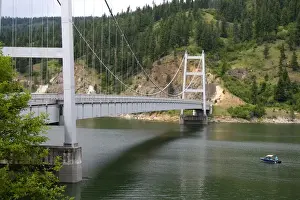 Dent Bridge spanning the Dworshak Reservior near Orofino, Idaho