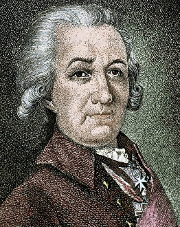 Russia Prints: Derzhavin, Gavrila Romanovich (Kazan, 1743-Zvan ka Novgorod, 1816). Russian poet