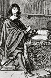 Engraving Prints: Descartes, Rene (La Haye, Touraine, France, 1596-Stockholm, 1650). French philosopher