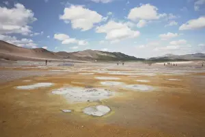 Terrain Prints: Desert landscape above; boiling steam and mud pits beneath are the challenge trekkers