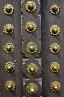 Images Dated 20th March 2008: Details of door, Amber Fort, Jaipur, India