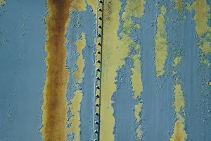 Oxidation Prints: Details of rust and paint on metal