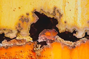 Images Dated 27th April 2019: Details of rust and paint on metal