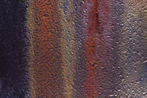 Details of rust and paint on metal