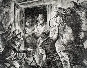 Carriage Prints: Detention of Louis XVI at Varennes while traveling abroad to seek help, in June 1791