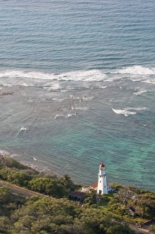 Shoreline Prints: Diamond Head Lighthouse, Diamond Head State Monument (Leahi Crater), Honolulu, Oahu