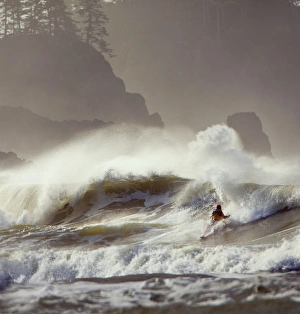 Sport Prints: Digital composite: La Push Pummel and sea stacks at First Beach