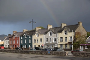 Images Dated 14th September 2006: Dingal, Dingal Peninsula, Ireland, Houses, Rainbow