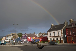 Images Dated 14th September 2006: Dingle, Dingle Peninsula, Ireland, Houses, Rainbow