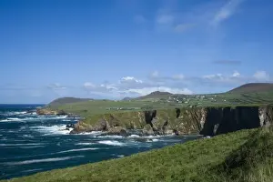 Dingle Peninsula Coastline, Ireland, Cliffs, Waves