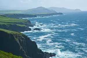 Ireland Prints: Dingle Peninsula Coastline, Ireland, Waves, Cliffs