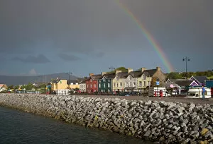 Images Dated 14th September 2006: Dingle Waterfront, Dingle, Ireland, Houses, Rainbow