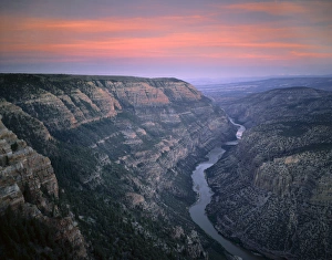 Green River Prints: DINOSAUR NATIONAL MONUMENT, UTAH / COLORADO. USA. The Green River & cliffs of Whirlpool