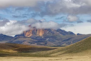 Distant mountain and clouds at high elevation, Antisana Ecological Reserve, Ecuador
