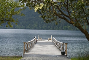 Images Dated 23rd May 2006: Dock at Lake Crescent Lodge, Olympic National Park, Washington, US