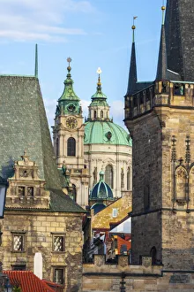 The dome and bell tower of the baroque church of St. Nicholas
