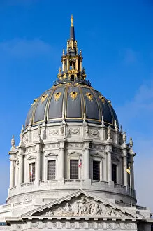 The dome of the city hall in San Francisco, California