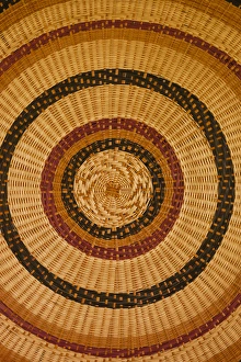Images Dated 20th March 2012: Dominica, Kalinago Barana Aute, Carib Heritage Village, traditional basket weaving