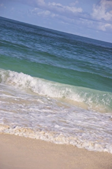 Dominican Republic, Caribbean, Punta Cana, Bavaro, waves crashing on Bavaro Beach