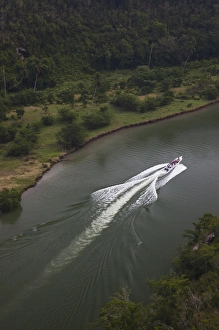 Images Dated 23rd December 2009: Dominican Republic, La Romana, Altos de Chavon, high angle view of the Rio Chavon river
