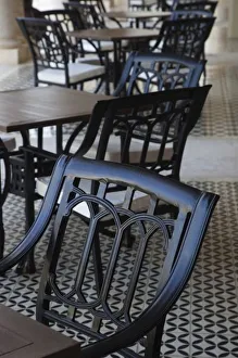 West Indies Prints: Dominican Republic, Punta Cana Region, Bavaro, Iberostar Grand Hotel, cafe chairs