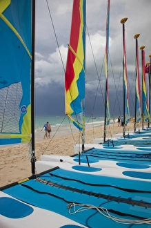 Images Dated 24th December 2009: Dominican Republic, Punta Cana Region, Bavaro, Bavaro beach sailboats