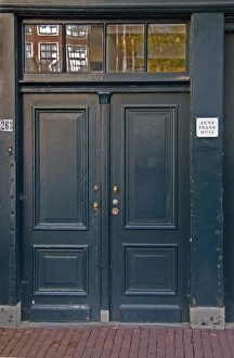 Popular Prints: The front door to the Anne Frank Huis (House)