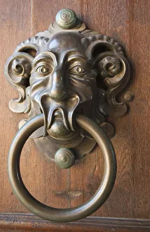 Door knocker at the Neue Residenz (New Palace) in Bamberg, Germany