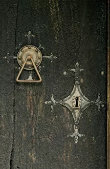 Images Dated 9th January 2004: Door lock Hopperstad Stave Church, Sogne Fjord VIC norway
