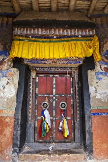 Indus Valley Prints: Doorway, Matho Monastery, near Leh, Indus Valley, Ladakh, India