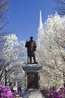 Pleasant Prints: Downtown Keene New Hampshire in spring USA