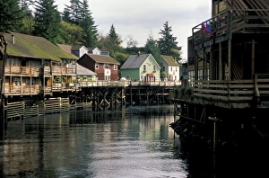 Gold Rush Prints: Downtown Ketchikan is very quaint town which is built out over the water and it s