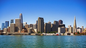 Prints of Downtown San Francisco from the San Francisco Bay, California, USA Images Dated 2024 October: Downtown San Francisco from the San Francisco Bay, California, USA