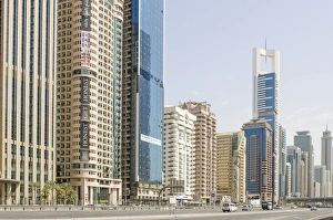 Skyscrapers Prints: Downtown skyline of Dubai, United Arab Emirates (UAE)