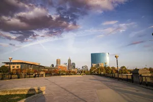 Anna Miller Prints: Downtown view from the bridge, White River State Park, Indianapolis, Indiana, USA