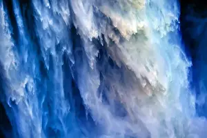 Italy Prints: Dragon Emerges from Chaos of Snoqualme Falls Abstract Washington State Pacific Northwest