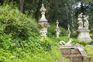 Tuscan Prints: Dragon Fountain, Giardino Bardini, Unesco World Heritage site, Firenze, Tuscany, Italy