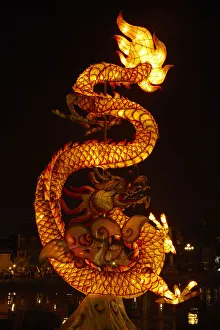Dark Prints: Dragon lantern, Hoi An (UNESCO World Heritage Site), Vietnam