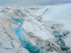 North Greenland Prints: Drainage system on the surface of the ice sheet