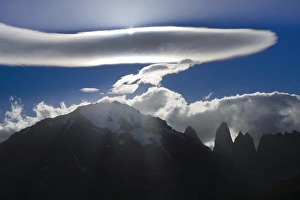 Images Dated 24th April 2009: Dramatic clouds over Torres del Paine, Torres del Paine National Park, Patagonia, Chile