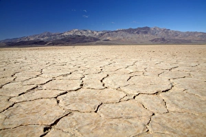 Vast Prints: Dried mud in salt Pan, Panamint Valley, and Argus Range, Death Valley National Park