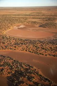 Dry Lakes near William Creek, Outback, South Australia, Australia - aerial