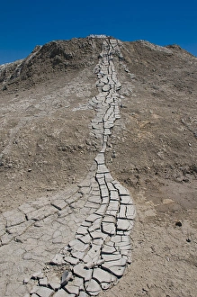 Images Dated 27th May 2010: Drying mud stream originating from a mud volcano, Qobustan, Azerbaijan