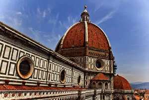 Duomo Basilica Cathedral Church from Giottos Bell Tower Florence Italy Resubmit--In