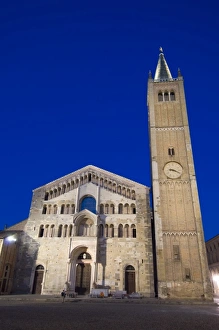 Emilia Romagna Prints: Duomo (Cathedral) at dusk, Parma, Emilia-Romagna, Italy