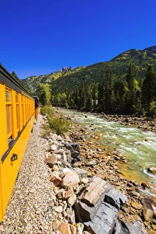 Brook Prints: Durango & Silverton Narrow Gauge Railroad on the Animas River, San Juan National Forest